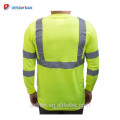 ANSI Clase 3 Humedad absorbente 100% poliéster Birdseye malla Hi Vis alta visibilidad reflexiva seguridad camiseta